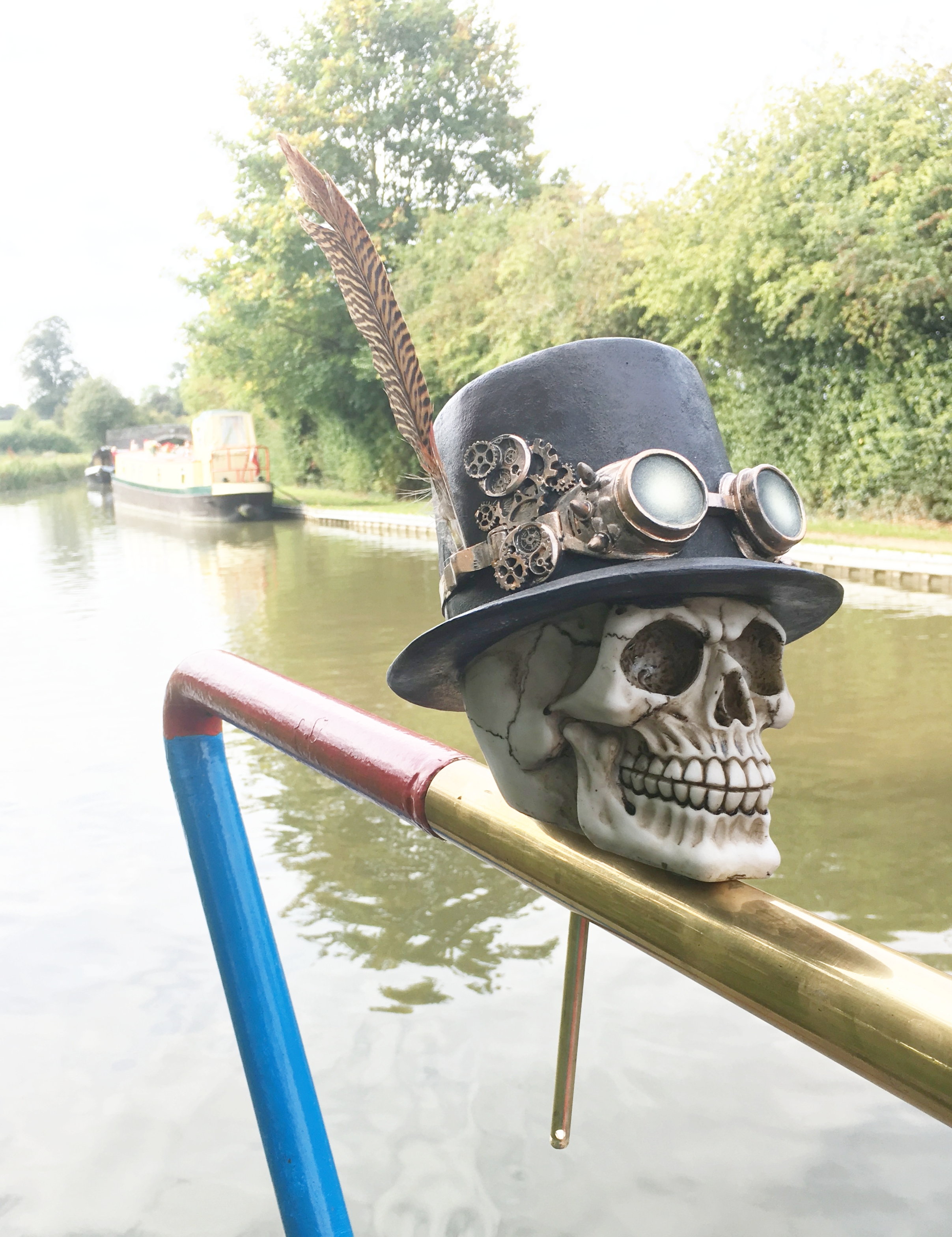 Steam Punk Skull Tiller Pin (image for) Steam Punk Skull Tiller Pin